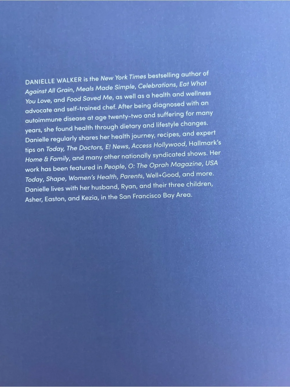 Danielle Walker’s Healthy in a Hurry - Blue Hardcover Cookbook